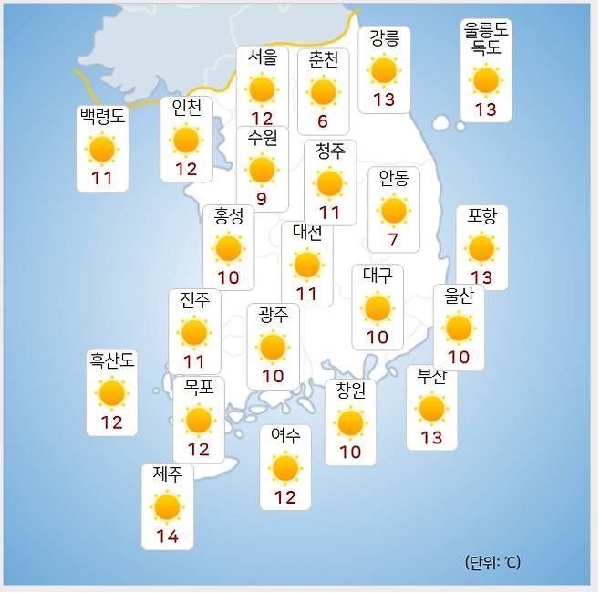ⓒ기상청: 오늘(30일) 오전 날씨