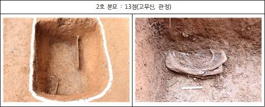 선감학원 분묘에서 발견된 고무신과 관정. 경기도 제공