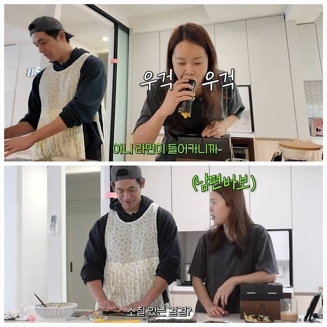 배우 정석원이 오랜만에 ‘남편 모드’를 제대로 켰다.사진=백지영 유튜브