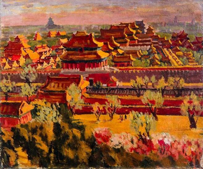 임군홍, 〈고궁〉, 1940년대 초반, 캔버스에 유화 물감, 60×72cm, 국립현대미술관 소장. *재판매 및 DB 금지