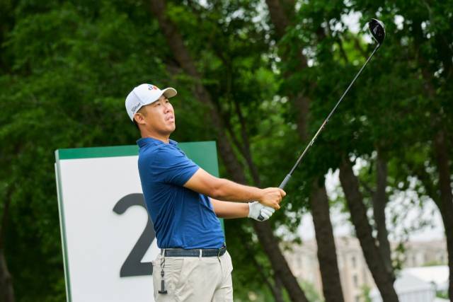 30일 PGA 투어 더 CJ컵 바이런 넬슨 연습 라운드에서 샷을 하고 있는 안병훈. 사진 제공=Getty Images for THE CJ CUP