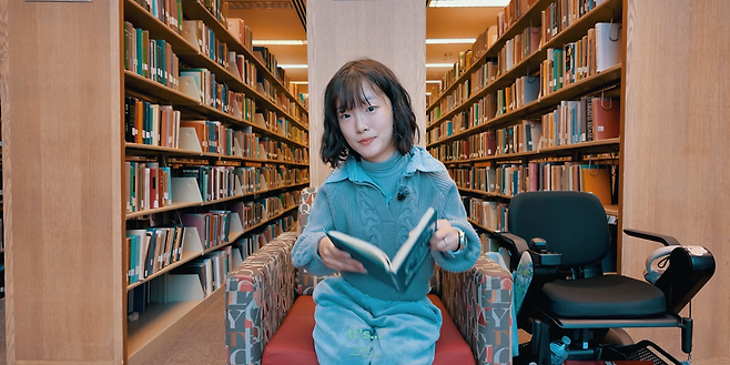 김지우씨는 지난 1월부터 미국 인디애나주 볼 주립대학에서 장학생으로 머물고 있다. ⓒ굴러라 구르님 Rolling GURU 유튜브 갈무리