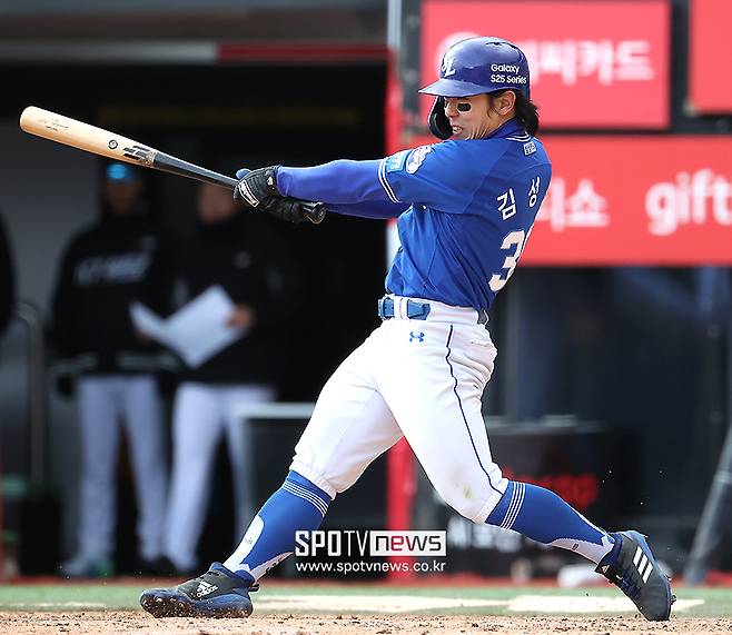 ▲ 올해 좋은 모습을 보여주며 김지찬의 공백을 메울 선수로 기대를 모으는 김성윤 ⓒ곽혜미 기자