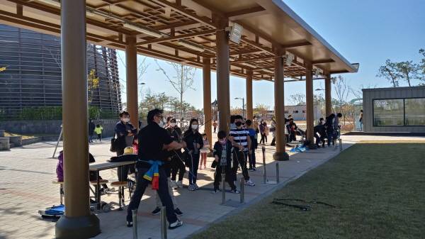 화랑설화마을 국궁체험장. 영천시 제공