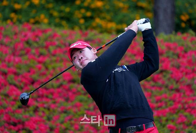 고교생 골퍼 안성현이 1일 경기 성남시 남서울 컨트리클럽에서 열린 GS칼텍스 매경오픈 1라운드에서 5언더파 67타를 적어내 돌풍을 예고했다. (사진=GS칼텍스 매경오픈 대회조직위 제공)