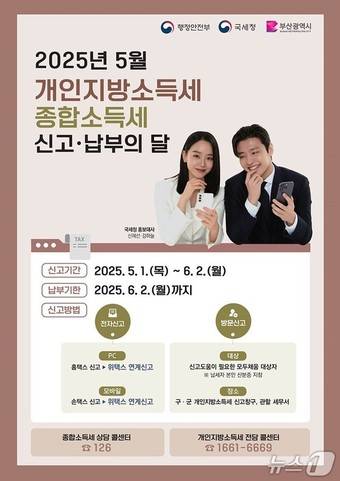 개인지방소득세·종함소득세 납부·신고 안내문.(부산시청 제공. 재판매 및 DB 금지)