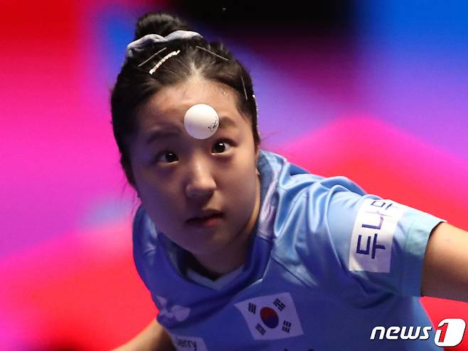 여자탁구 국가대표 신유빈. 2024.2.17/뉴스1 ⓒ News1 윤일지 기자
