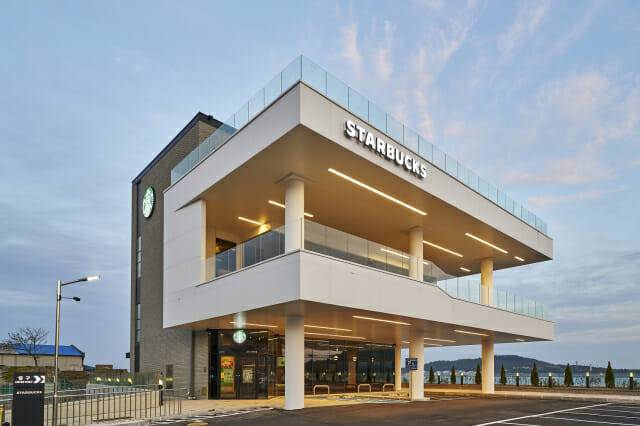 스타벅스 목포해안로점 외부 전경