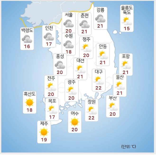 ⓒ기상청: 내일(2일) 오후 날씨