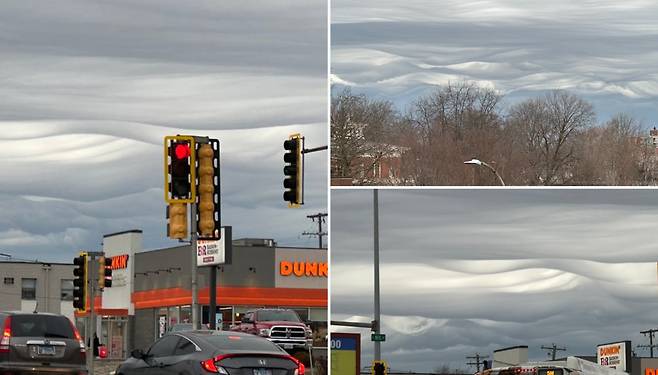 2023년 미국 일리노이주에서 목격된 거친물결구름. /X