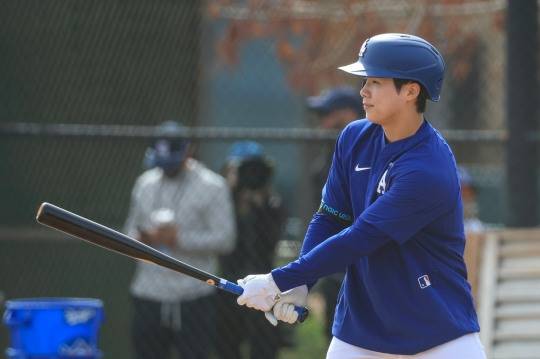 라이브 배팅하는 김혜성. 사진[연합뉴스]