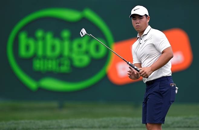 대회 개막을 앞두고 연습 라운드 중인 김주형. [사진=게티이미지]