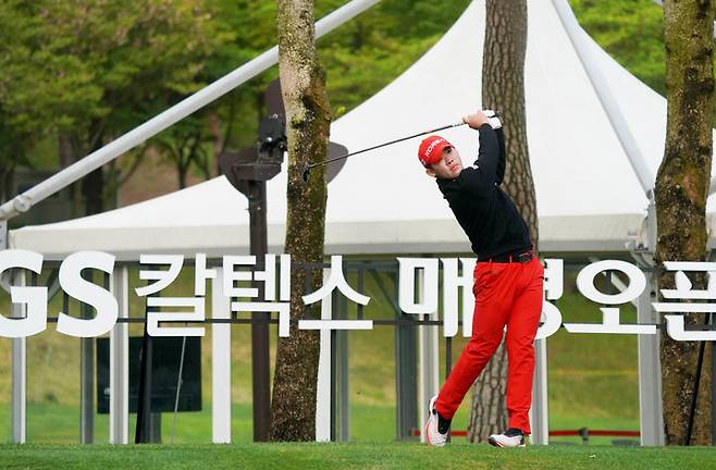 1일 제44회 GS칼텍스 매경오픈 골프대회 1라운드 10번홀에서 티샷하는 안성현. 2025.05.01. (사진=대한골프협회 제공) *재판매 및 DB 금지