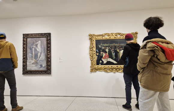 피카소의 작품이 전시된 미국 뉴욕 구겐하임미술관 모습.