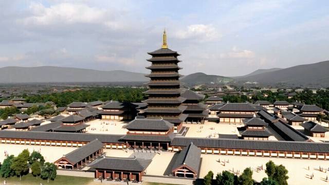 황룡사 복원 조감도