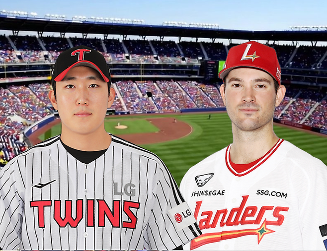 2일 선발 투수 LG 손주영, SSG 앤더슨