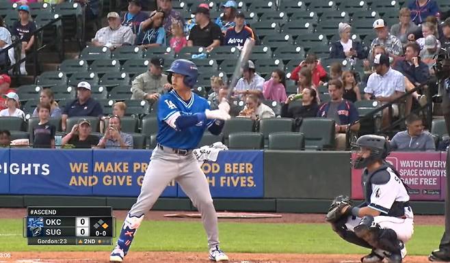 오클라호마시티 코메츠 김혜성. 사진=MiLB.TV 캡처