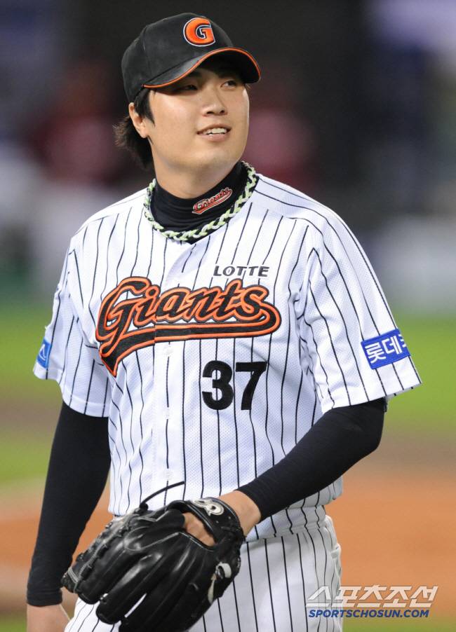 2009년 포크볼 대마왕 시절 조정훈. 스포츠조선DB