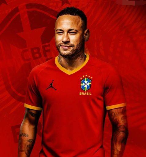 브라질의 저명한 축구 저널리스트인 파울루 비니시우스 코엘류(PVC) 역시 UOL 칼럼을 통해 국기 색상을 벗어난 유니폼 착용 가능성에 대해 비판적인 시각을 드러냈다. 사진은 네이마르와 빨간색 축구 유니폼의 합성한 사진. 인스타그램