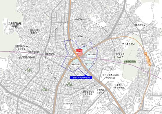 서울 은평구 불광동 연서시장 정비사업 위치도. [사진 서울시]