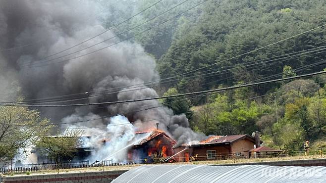 인제군 기린면 방동리 펜션 화재(강원특별자치도 소방본부 제공)