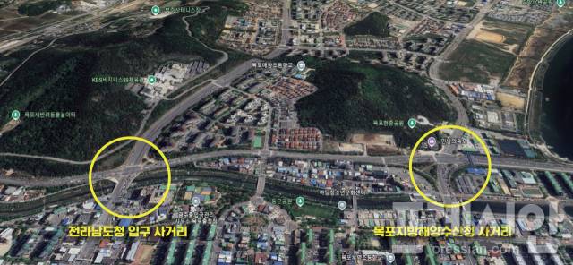 ▲목포시 '옥암지구-교차로-구조개선-사업'