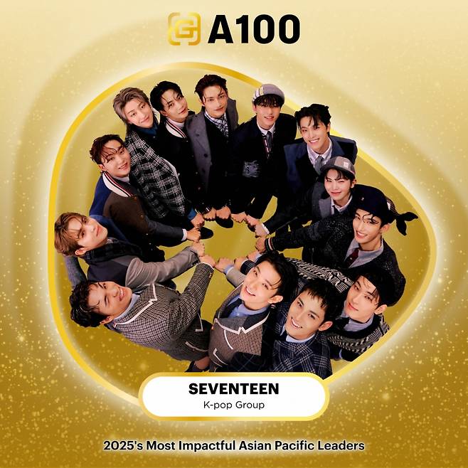 세븐틴, 美 골드하우스 '가장 영향력 있는 아시아 100인' 선정