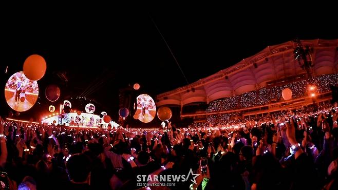 고양종합운동장 주경기장 속 콜드플레이 /사진제공=라이브 네이션 코리아