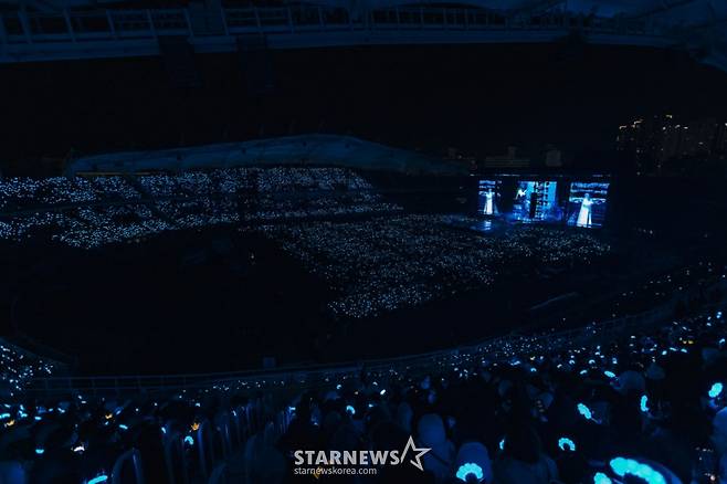 고양종합운동장 주경기장 속 지드래곤 /사진제공=갤럭시코퍼레이션