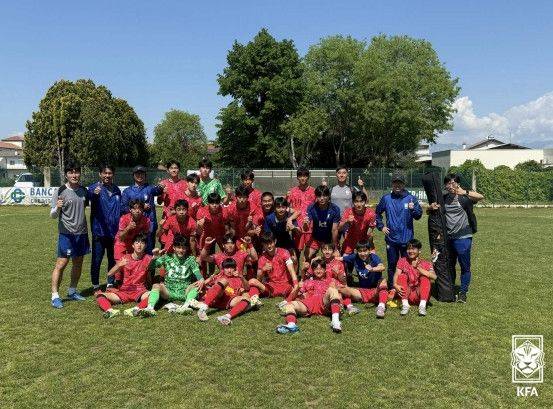 한국 남자 U-15 대표팀. /사진=대한축구협회 제공