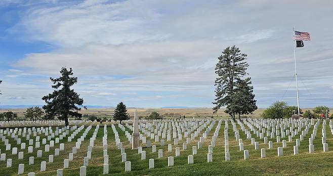 리틀 빅혼 전투에서 원주민들에게 몰살당한 미 기병대의 묘지 / 손호철 제공
