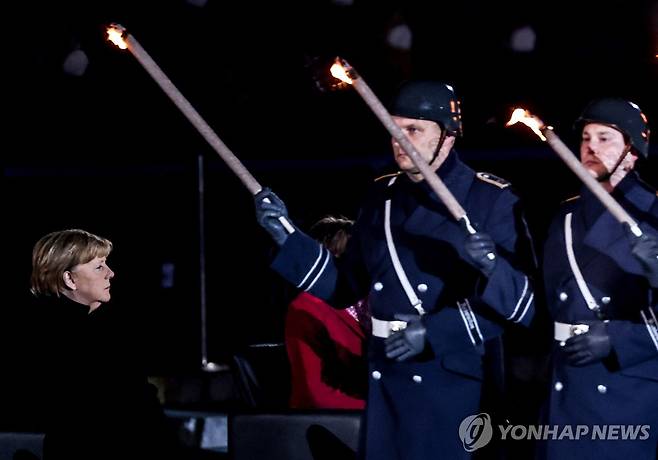 앙겔라 메르켈 전 총리 고별 열병식 [EPA 연합뉴스 자료사진. 재판매 및 DB 금지]
