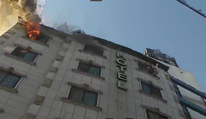 대전 대흥동 숙박업소 화재 [대전소방본부 제공. 재판매 및 DB 금지]