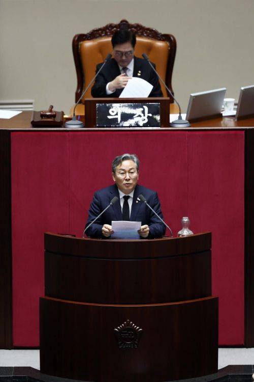 손명수 더불어민주당 의원이 국회 본회의장에서 제안설명하는 모습. 손명수 의원실