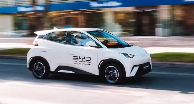 미니람보르기니로 불리는 BYD 소형전기차 시걸&nbsp;