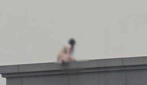 강남구 역삼동 투신 소동. 사진 인터넷 캡처