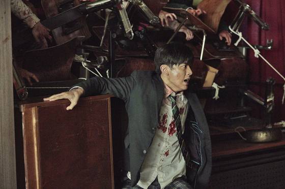 A scene from Netflix original zombie series ″All of Us Are Dead″ (2022) [NETFLIX]