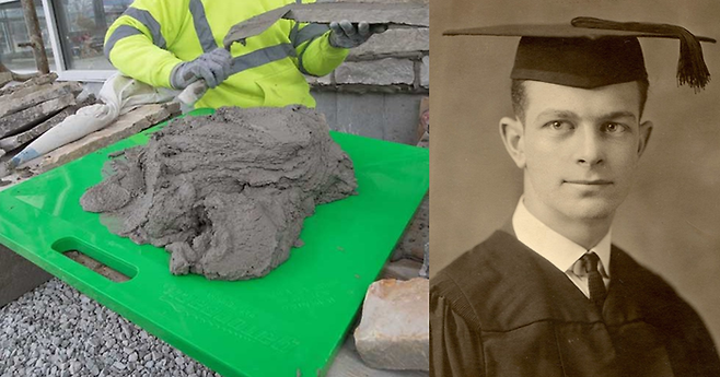 모터보드(왼쪽)와 학사모. 솔직히 학사모에서 모터보드를 최초로 연상한 사람의 씽크빅은 두려울 정도다. 그냥 옆에 있던 평평한 사물 이름 아무거나 붙인 거 아닌가 싶다. 한국에서 탄생했다면 필시 고인돌모자였으리라. [사진 출처=Marshalltown Masonry Tools, 공공 저작물]