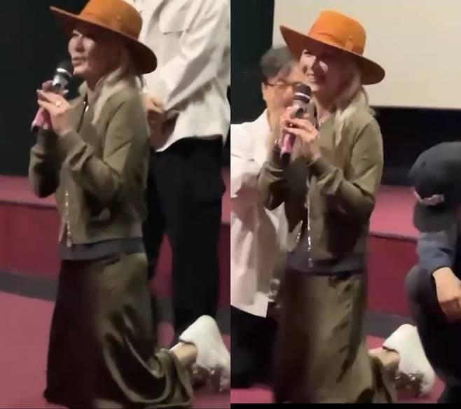 ▲ 출처|'파과' 부산 지역 무대인사 현장 영상 캡처