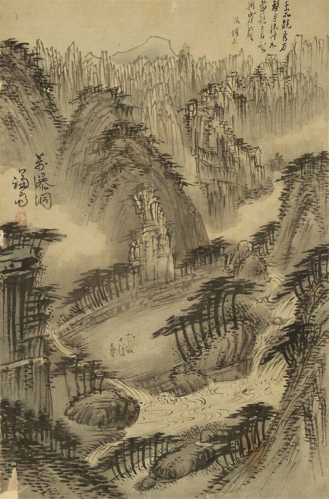 서울대박물관이 소장한 ‘만폭동’. 겸재 내금강 그림의 대표작으로 꼽힌다. 겸재정선미술관 제공