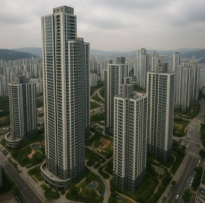 초고층 아파트가 랜드마크여서 부동산 가치가 높지만 실제로 '살기 좋은 집'인지에 대한 의문이 제기되고 있다.  기사 이해를 돕기 위해 챗GPT로 생성한 이미지. *재판매 및 DB 금지