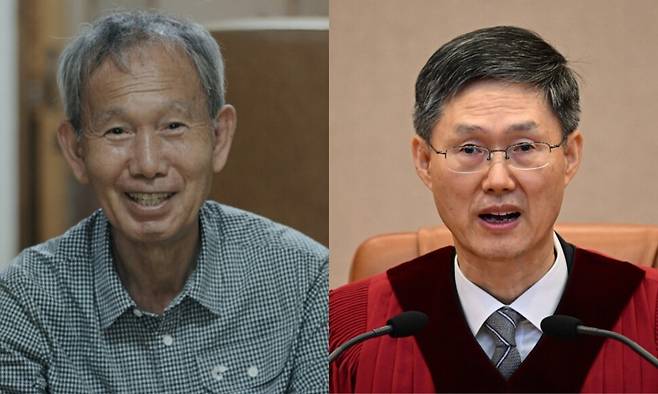 김장하 선생과 문형배 전 헌법재판소장 권한대행. 문화방송(MBC) 경남 제공, 연합뉴스