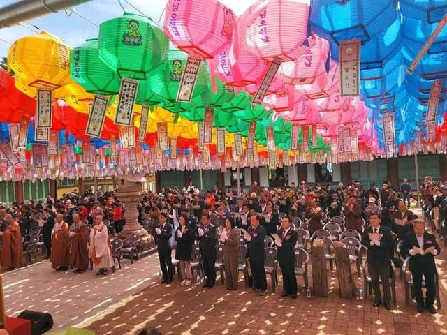 ▲ 조계종 제3교구 본사 설악산 신흥사는 5일 경내에서 봉축법요식을 봉행했다.