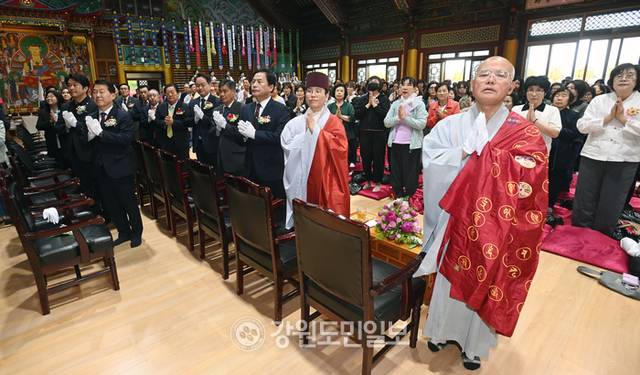 ▲ 불기 2569년 부처님오신날인 5일 춘천 삼운사에서 봉축법요식이 열렸다. 방도겸 기자