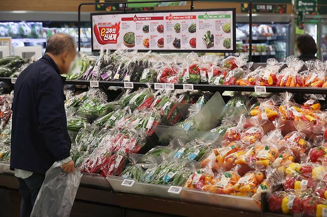 서울 시내 한 대형마트에서 장 보는 시민.[연합]