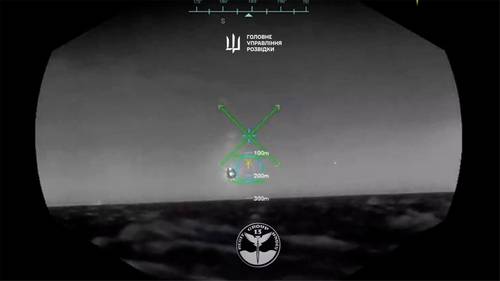 우크라이나가 공개한 러시아 전투기 격추 영상 [우크라이나 국방부 정보총국 제공·재판매 및 DB 금지]