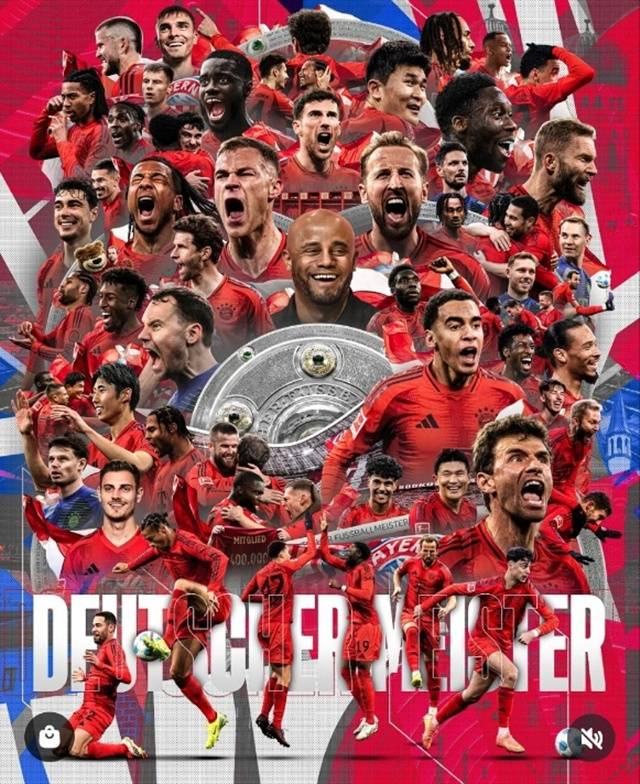 바이에른 뮌헨 우승 포스터. /사진=바이에른 뮌헨 SNS