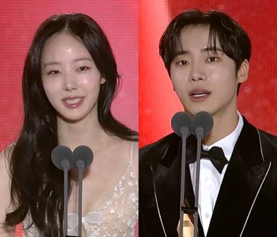 채원빈, 추영우 /사진=JTBC '제61회 백상예술대상' 중계방송 캡처