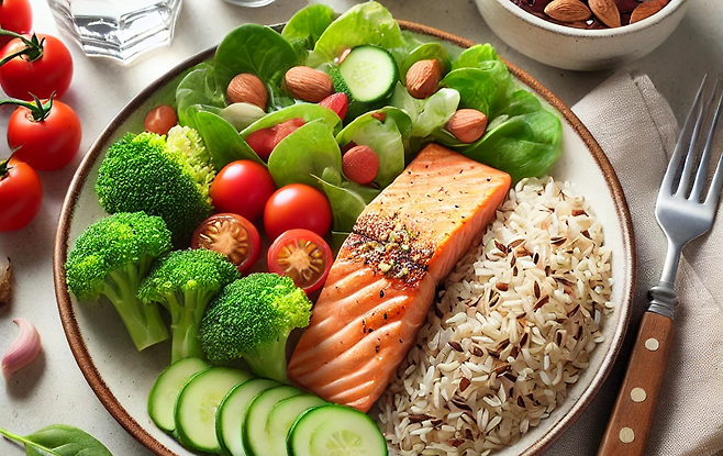 연어 샐러드 한접시