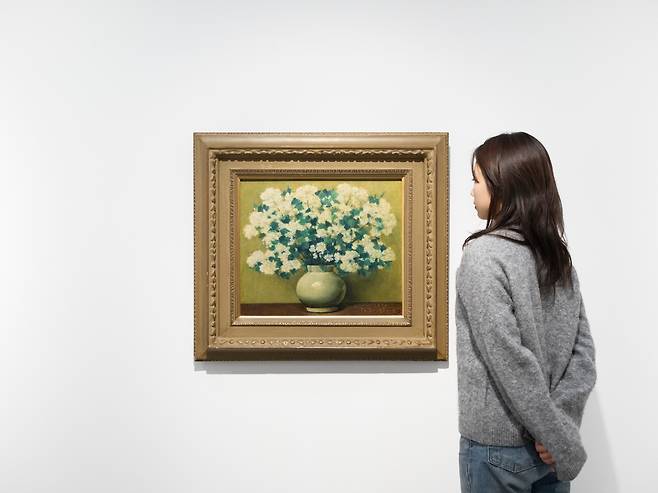 갤러리현대 본관에 전시된 도상봉의 '라일락'(1974). /갤러리현대